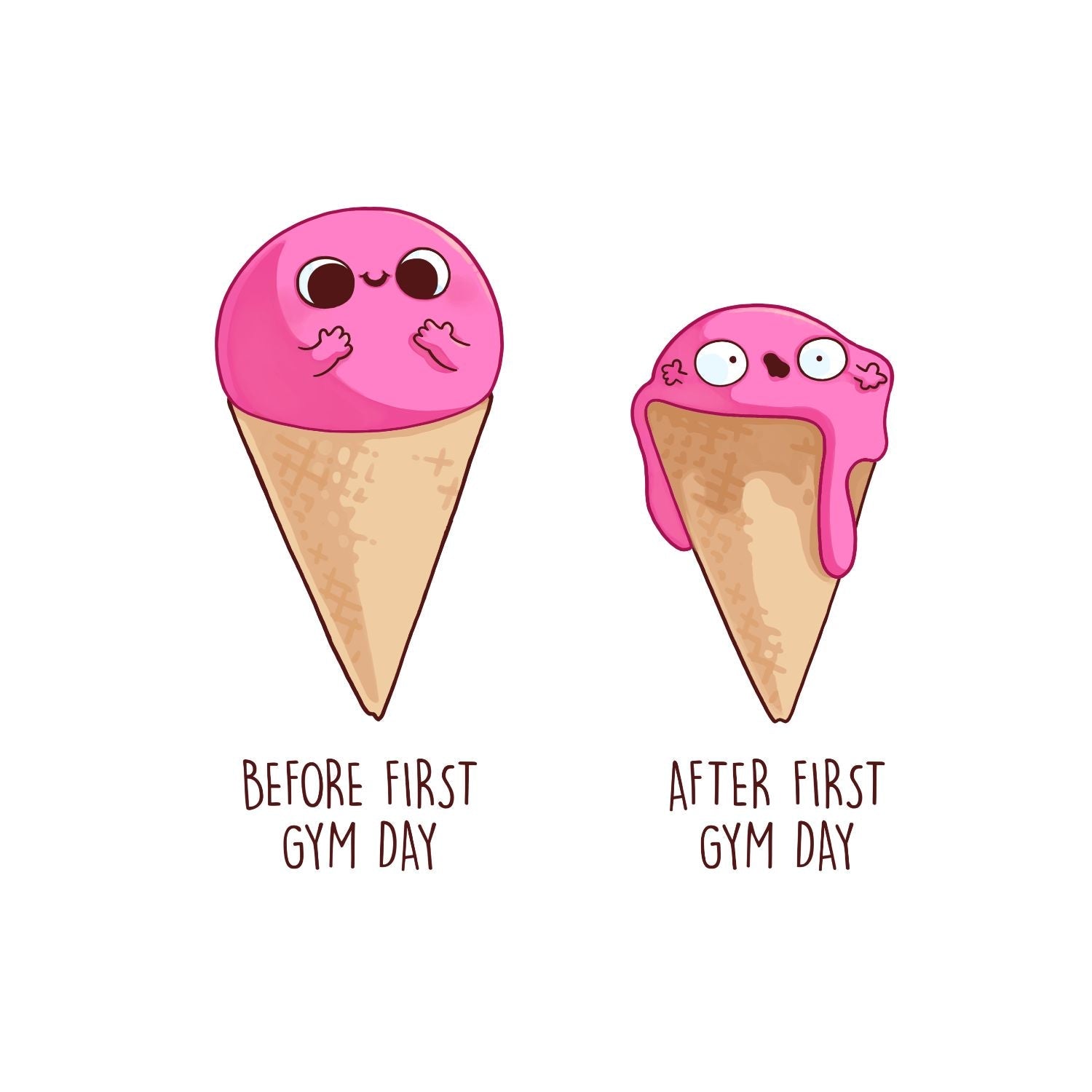 Before After First Gym Day